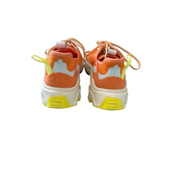 Sorel Womens Orange Yellow Kinetic Breakthru Tech Lace Sneakers Size 8.5 - Picture 13 of 16
